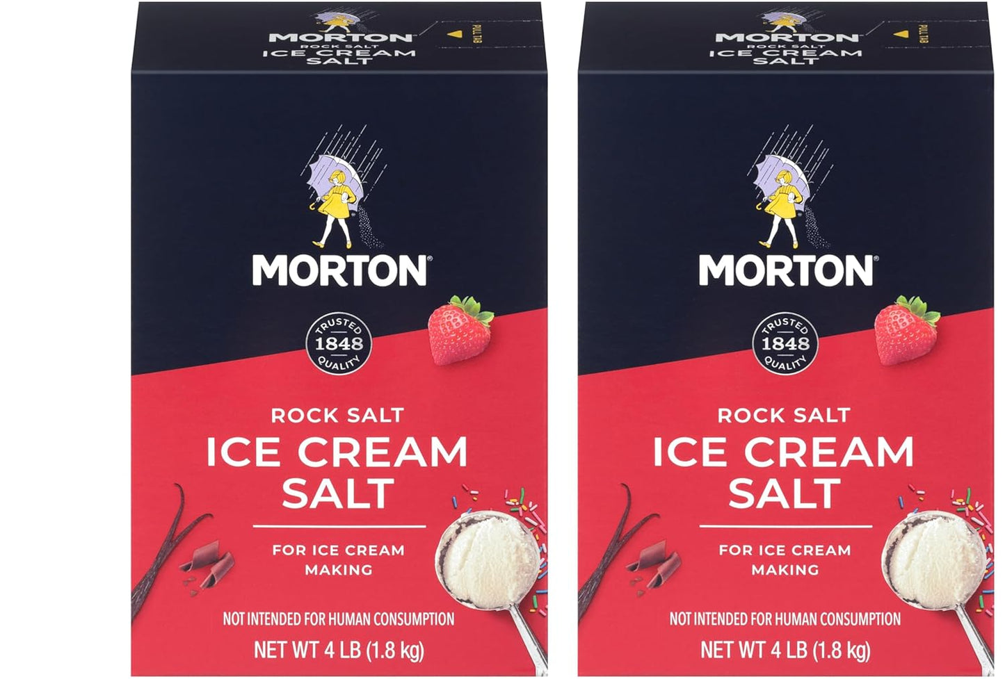 Morton Rock Salt Sensory Base, 4 lbs each, 2 boxes