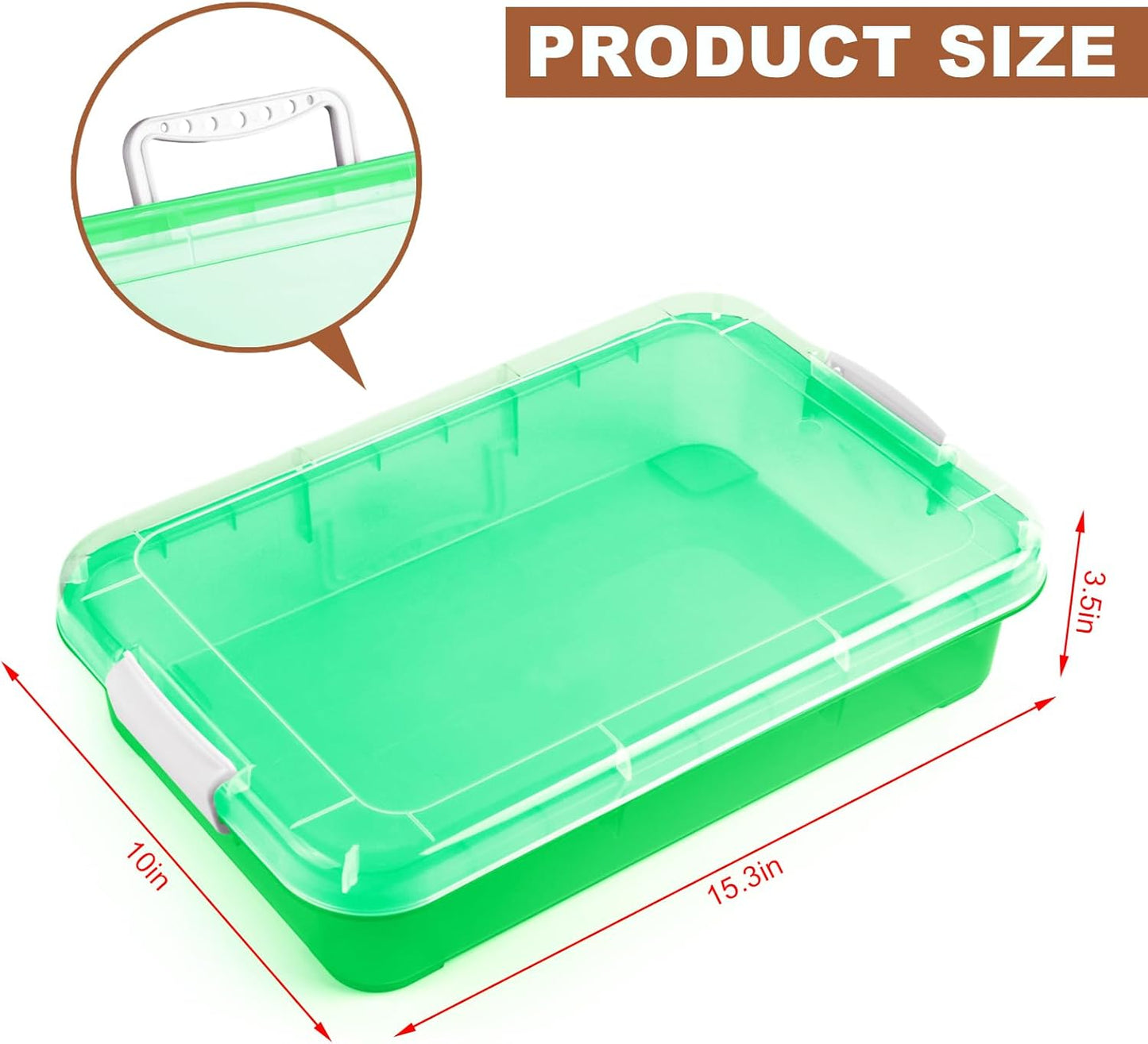 Portable Sensory Bin Container with Lid, 15.3" x 10" x 3.5"