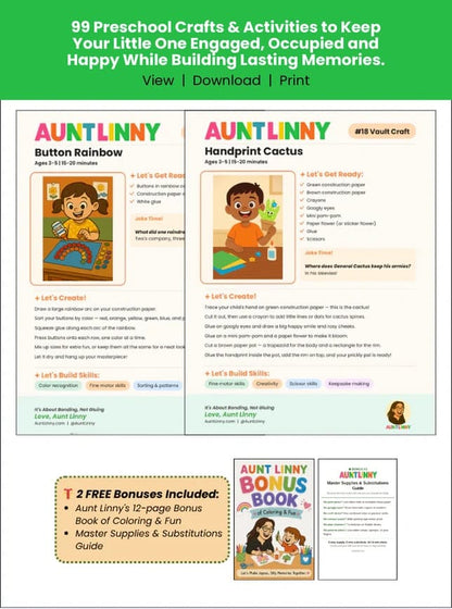 99 Preschool Crafts & Activities to keep little ones engaged, occupied and happy while building lasting memories