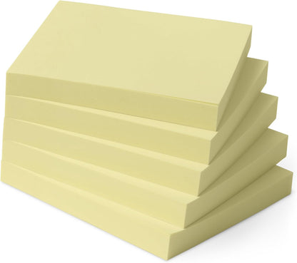 Square Sticky Notes, Self-Stick Pads, 3 x 3 inches, Yellow, 5-Pack, 100 Sheets per Pad