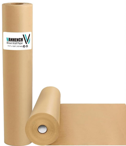 Brown Wrapping Paper Roll, Craft Paper 17.5"x 100ft
