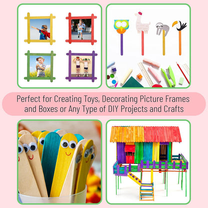 Craft Sticks, Colored, 200 pieces