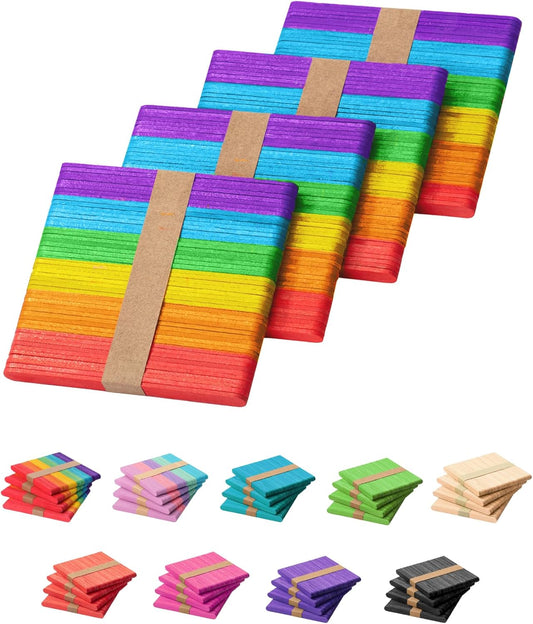 Craft Sticks, Colored, 200 pieces