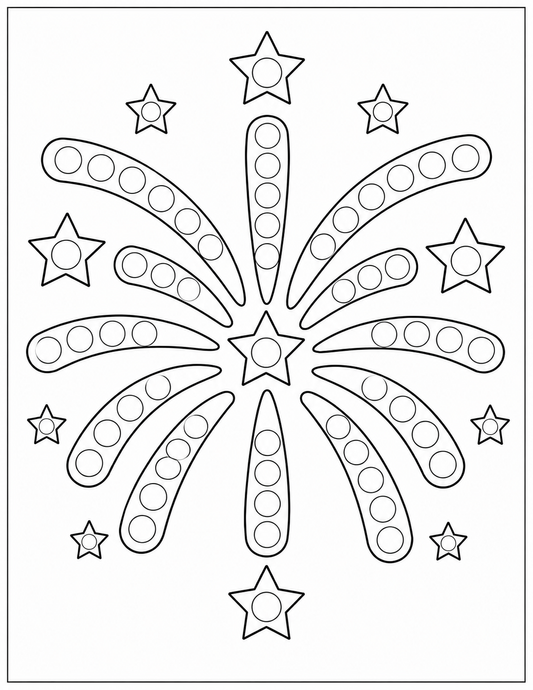Fireworks Dot Marker  - Free Printable