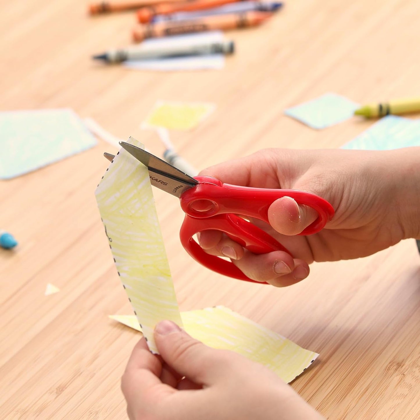 Fiskars 5" Pointed-Tip Scissors for Kids 4-7 (3-Pack) - Red, Blue, Turquoise