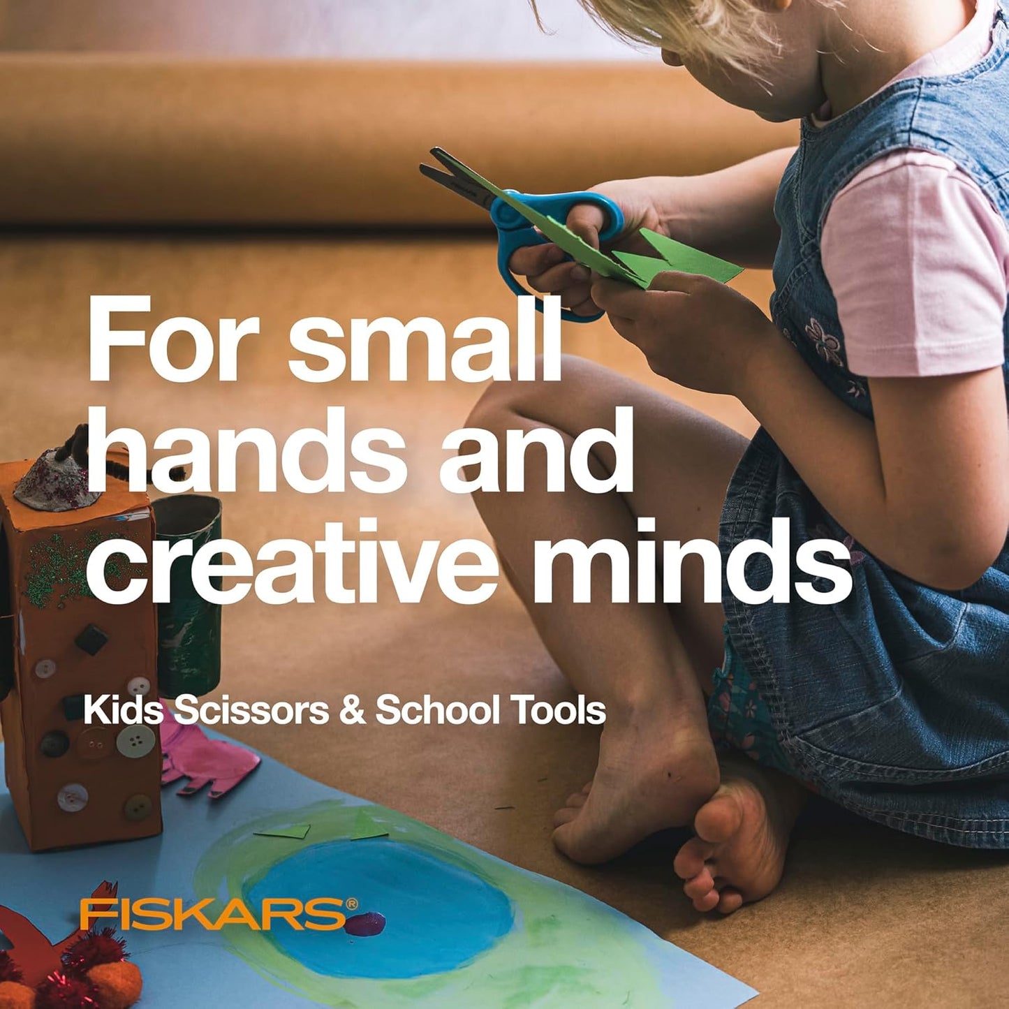 Fiskars 5" Pointed-Tip Scissors for Kids 4-7 (3-Pack) - Red, Blue, Turquoise