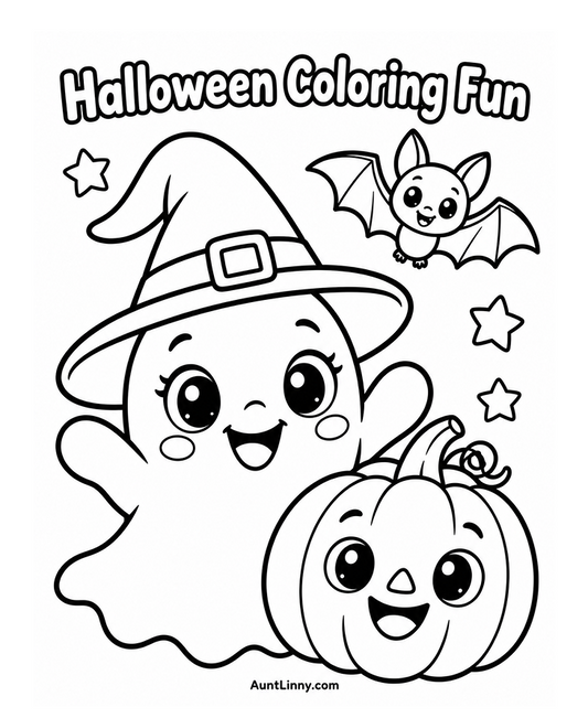 Halloween coloring page for preschoolers - Free Printable