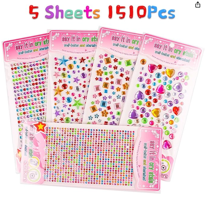 Gem Stickers, Rhinestone Jewels, 1510 pieces