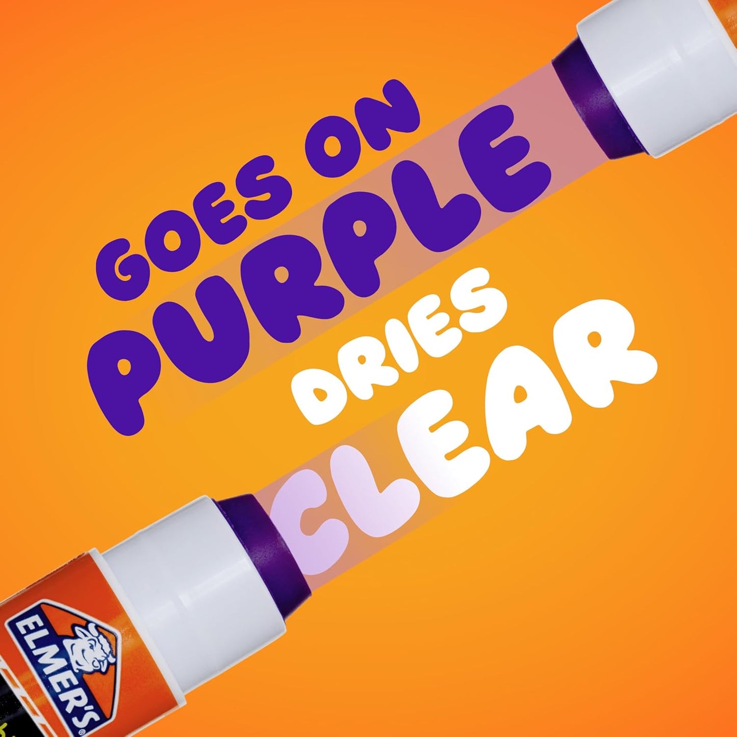 Elmer's Disappearing Purple School Glue Sticks, Washable, 6 Grams, 12 Count