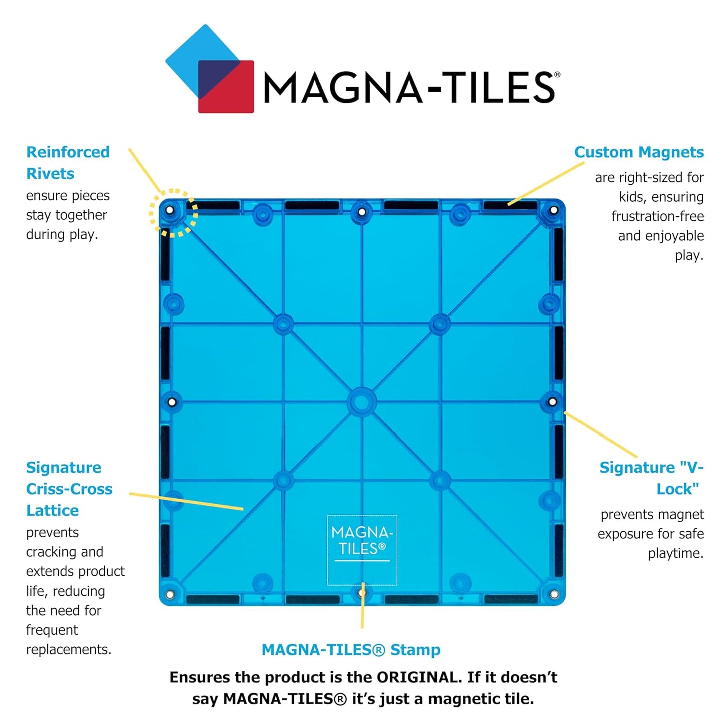 MAGNA-TILES Classic 32-Piece Magnetic Construction Set