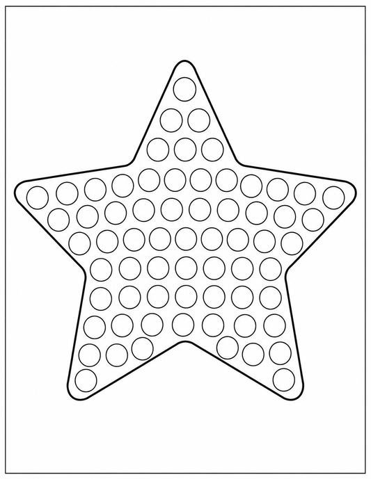 Patriotic Star Dot Marker  - Free Printable
