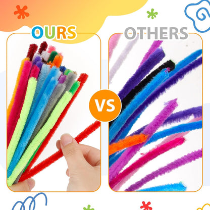 Pipe Cleaners, Multi-Color, 12" Chenille Stems, 200 pieces