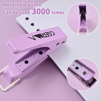 Single Hole Puncher, 1/4" Hole, 50% Labor Savings, up to 15 Sheet Capacity