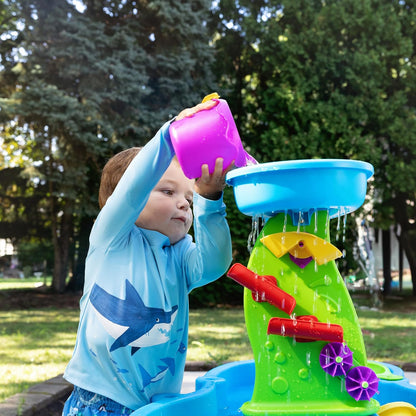 Step2 Rain Showers Splash Pond Water Table with 13 Piece Water Toy Accessories