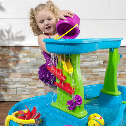 Step2 Rain Showers Splash Pond Water Table with 13 Piece Water Toy Accessories