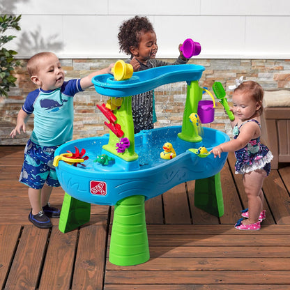 Step2 Rain Showers Splash Pond Water Table with 13 Piece Water Toy Accessories