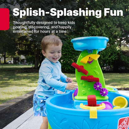 Step2 Rain Showers Splash Pond Water Table with 13 Piece Water Toy Accessories