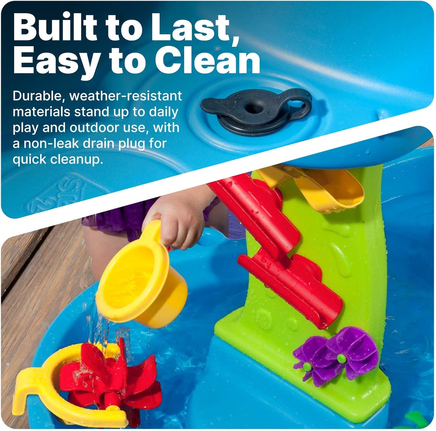 Step2 Rain Showers Splash Pond Water Table with 13 Piece Water Toy Accessories