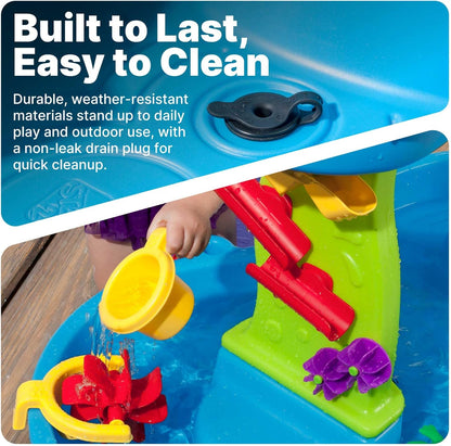 Step2 Rain Showers Splash Pond Water Table with 13 Piece Water Toy Accessories