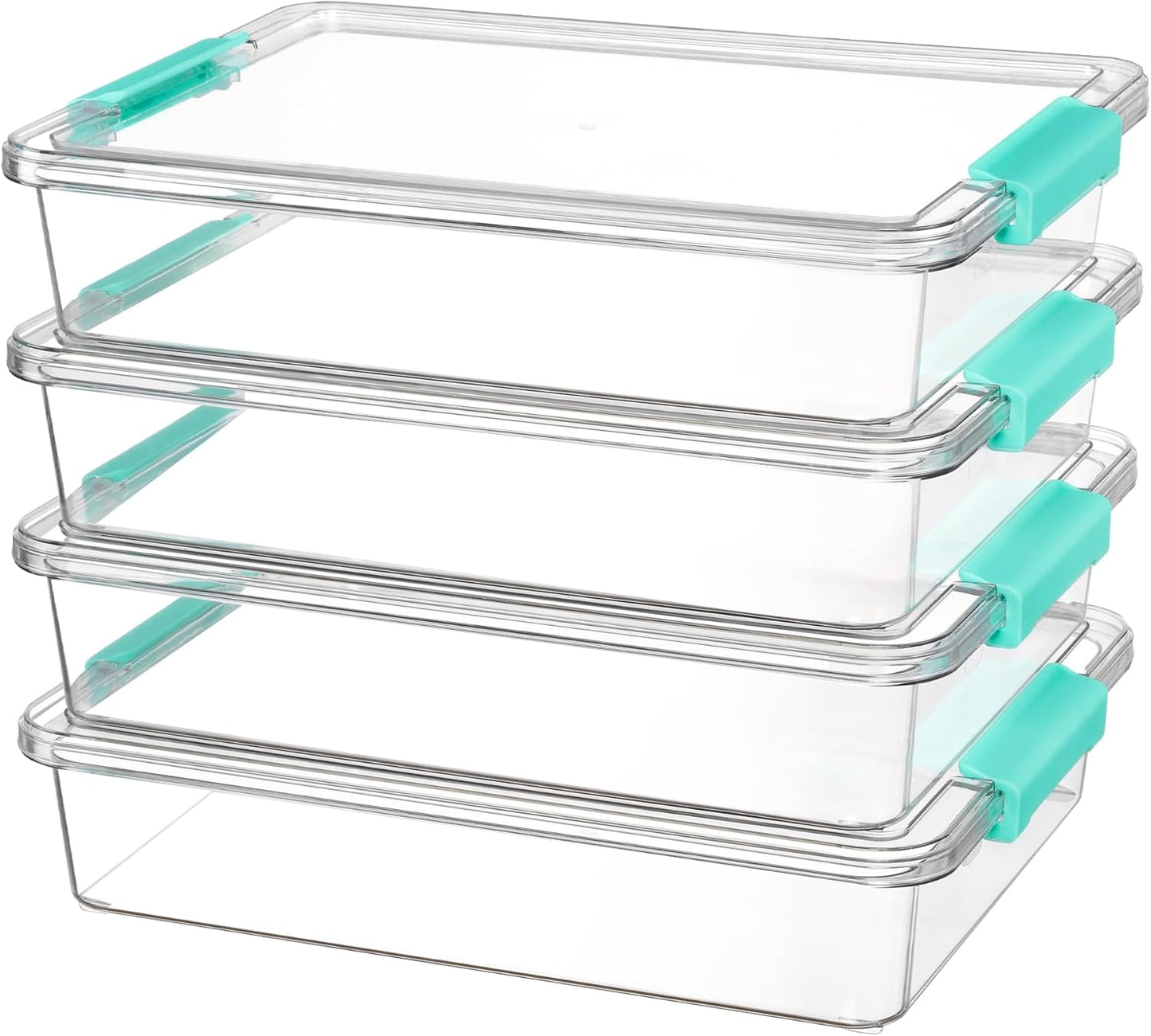 Sensory Bin Container with Lid, Stackable, 4 pack