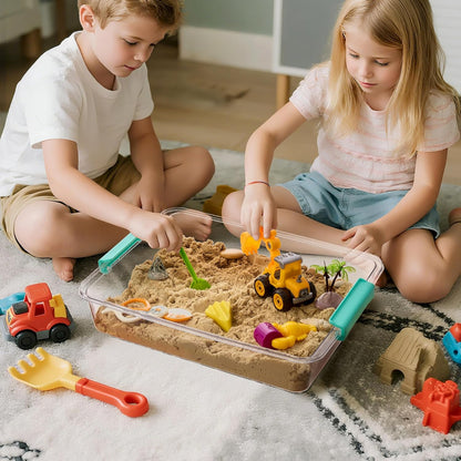 Sensory Bin Container with Lid, Stackable, 4 pack