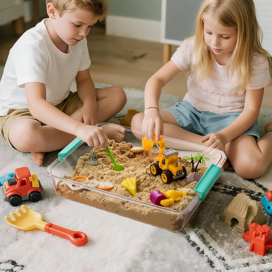 Sensory Bin Container with Lid, Stackable, 4 pack