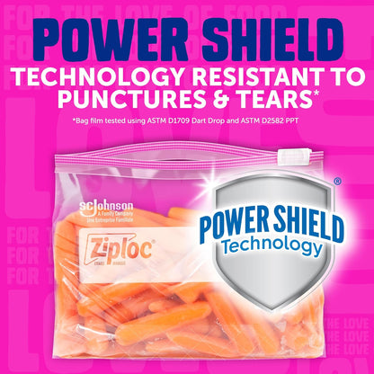 Ziploc Quart Food Storage Slider Bags, 42 Count